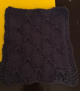 knit cotton butterfly dishcloth